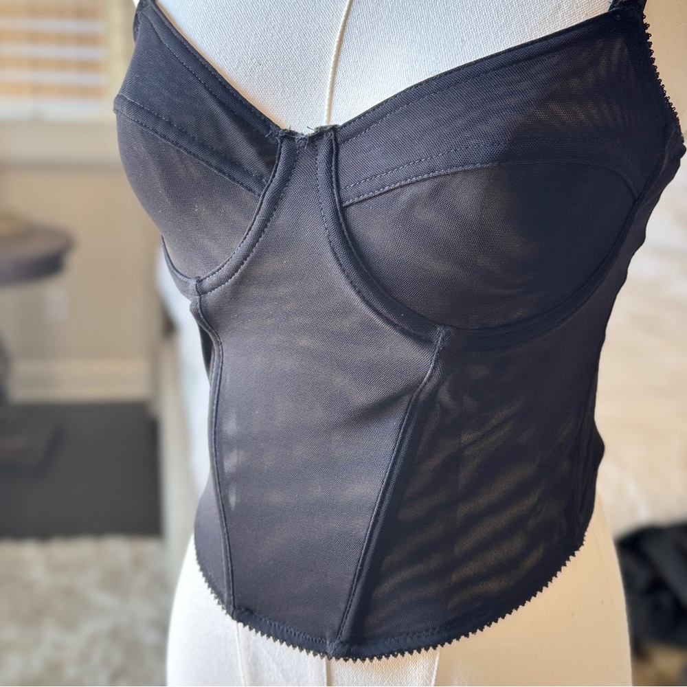 Mono B Black Sheer Bustier
